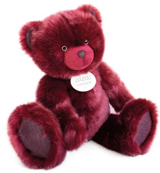 Doudou et Compagnie Peluche Ours Collection Bois de Rose - 60 cm
