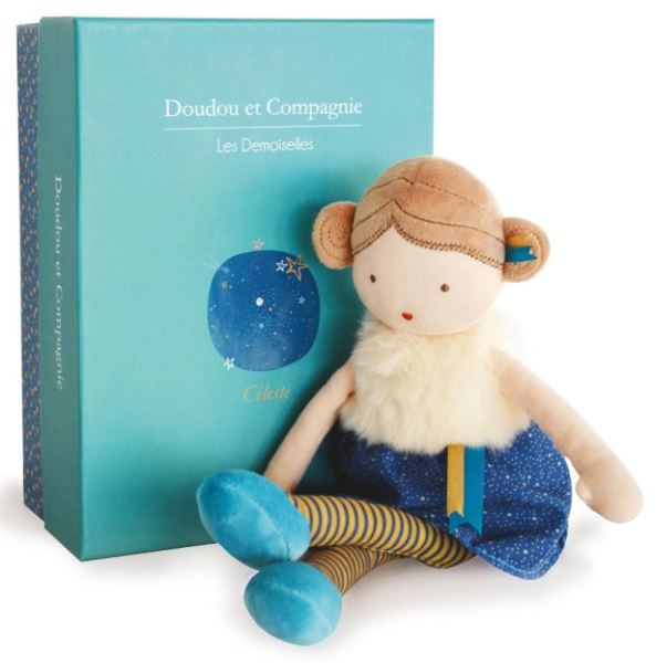 Doudou et Compagnie Peluche Poupée Céleste Demoiselle Doudou - 30 cm