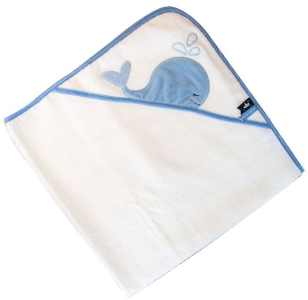 Doudou et Compagnie Cape de Bain Baleine Bleue Sous Ocean