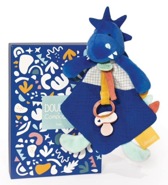 Doudou et Compagnie Doudou Attache Sucette Dino Sachou Calinosaures