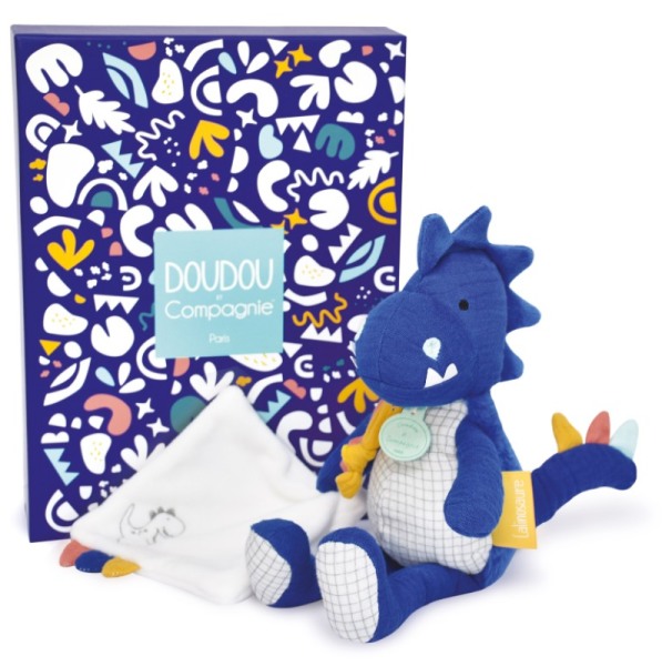 Doudou et Compagnie Peluche pantin avec doudou Dino Sachou Calinosaures