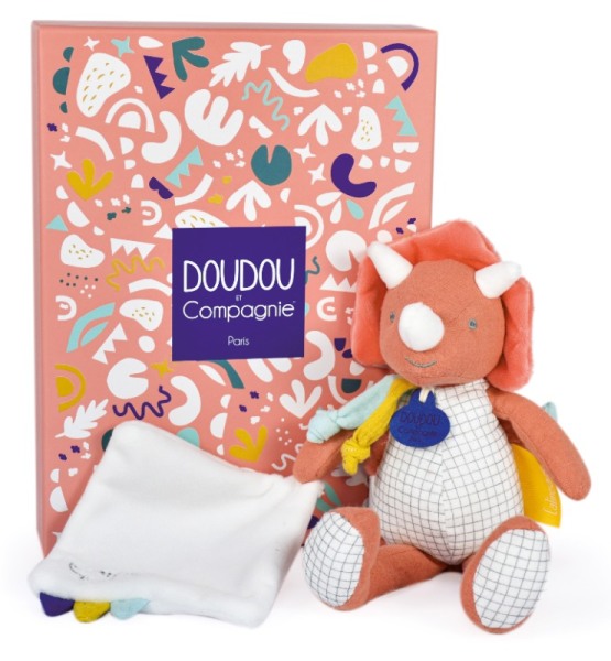 Doudou et Compagnie Peluche Pantin avec Doudou Dino Lou Calinosaures