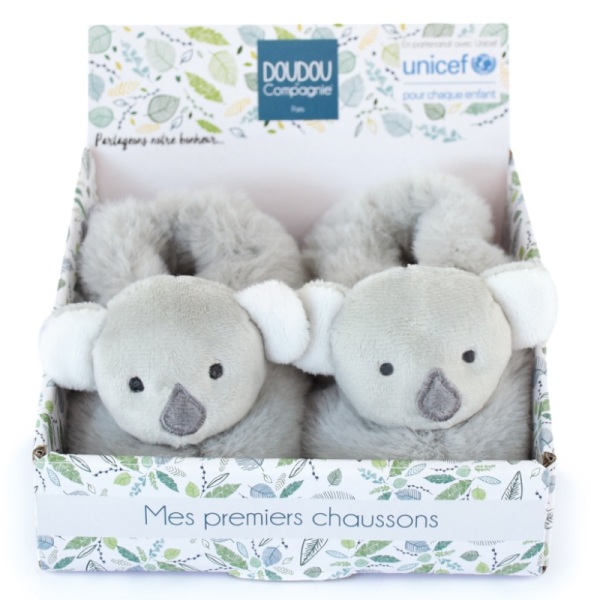 Doudou et Compagnie Chaussons Koala Unicef