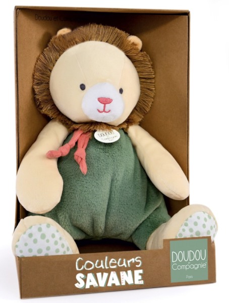 Doudou et Compagnie Peluche Lion Couleurs Savane - 30 cm