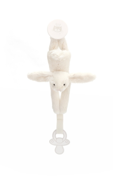 Jellycat Attache Sucette Lapin Bashful - Crème