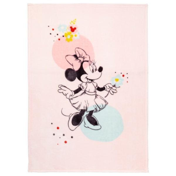 Babycalin Couverture Minnie Floral - 100x140 cm