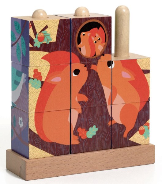 Djeco Cube en Bois Puzz-Up Forest