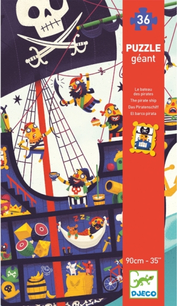 Djeco Puzzle Géant Le bateau des pirates