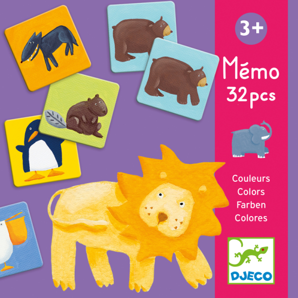 Djeco Mémo animaux couleurs
