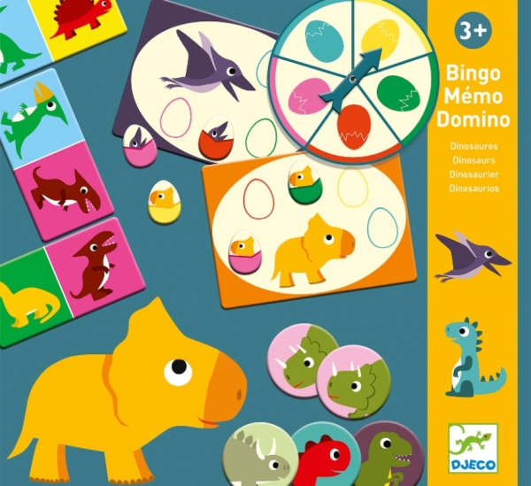 Djeco Bingo Memo Domino - Dinosaures