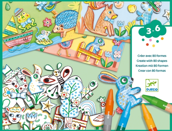 Djeco Coloriages pour les petits Un monde à créer Animaux
