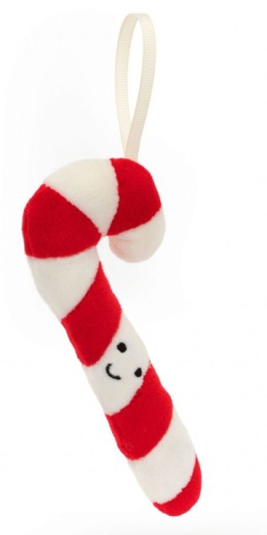 Jellycat Peluche Minni Canne en sucre à suspendre Festive Folly