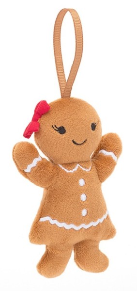 Jellycat Peluche Mini Ruby Pain Epice à suspendre Festive Folly
