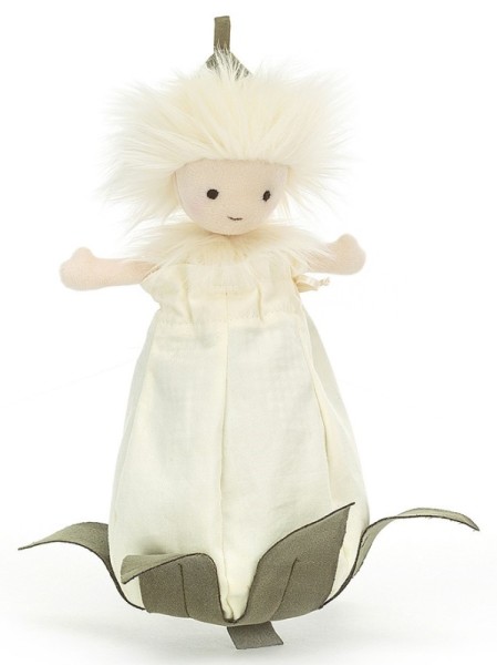 Jellycat Peluche Poupée Bourgeon de Vanille Pétale Blanc