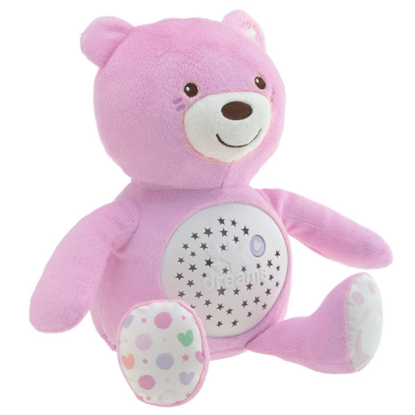 Chicco Peluche Ourson Projecteur Baby Bear Rose First Dreams
