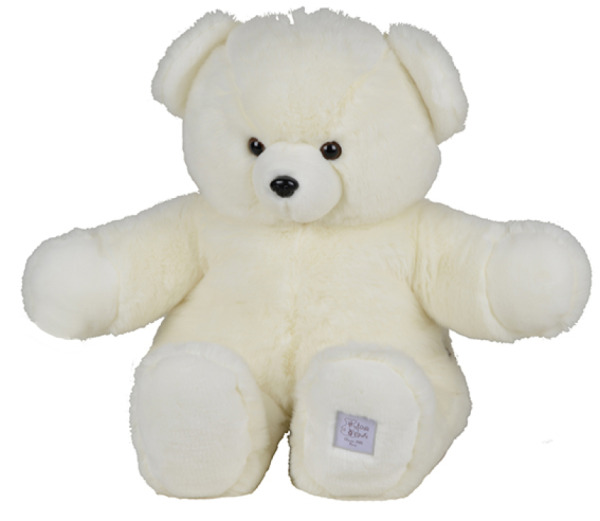 Histoire d Ours Peluche Ours Blanc Collection Prestige - 80 cm