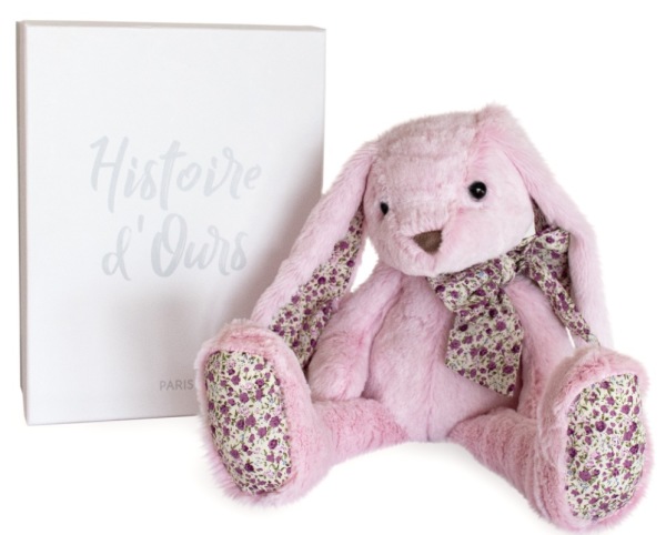 Histoire d Ours Peluche Lapin Rose les Copains Câlins - 50 cm