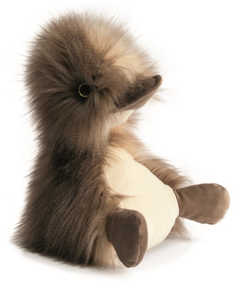 Histoire d Ours Peluche Canard Coin Coin Panache Taupe - 35 cm