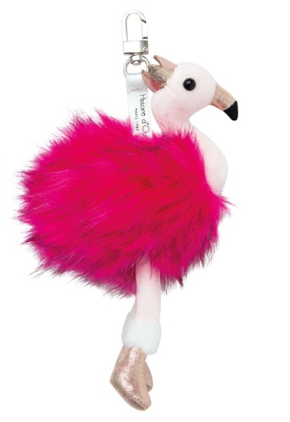 Histoire d Ours Peluche Porte-Clés Flamant Rose - Girl and Glitter