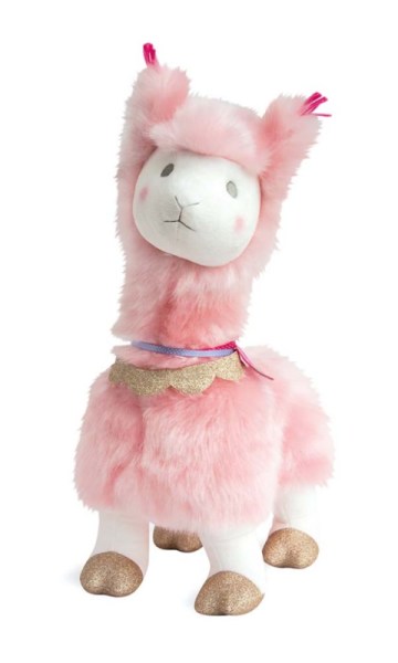 Histoire d Ours Peluche Lama Rose 50 cm