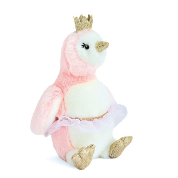 Histoire d Ours Peluche Pingouin Pigloo Rose 30 cm