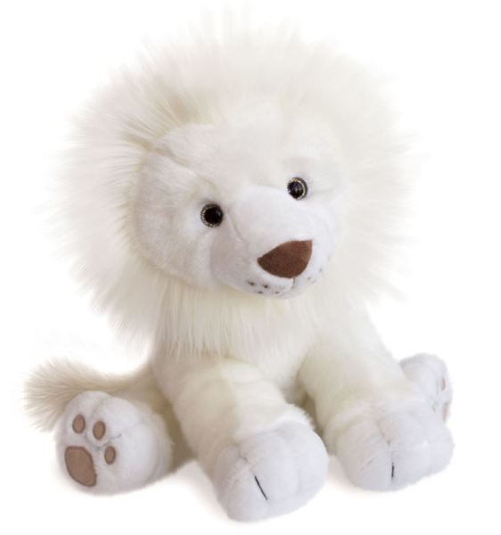 Histoire d Ours Peluche Lion des Neiges - 40 cm