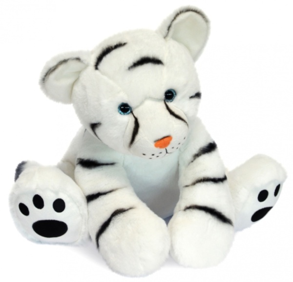 Histoire d Ours Peluche Bébé Tigre Blanc Terre Sauvage - 35 cm