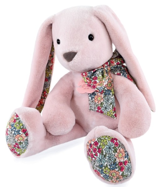 Histoire d Ours Peluche Lapin Rose Copains Calins - 40 cm