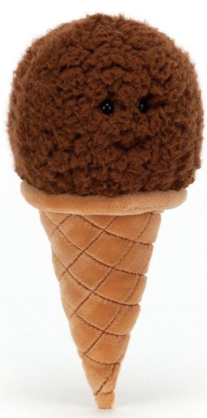 Jellycat Peluche Cornet de Glace Chocolat