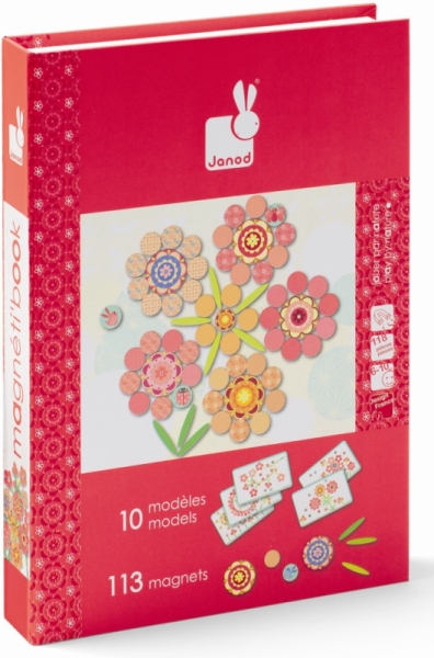 Janod Grand Magnetibook Mosaïque Fleurs