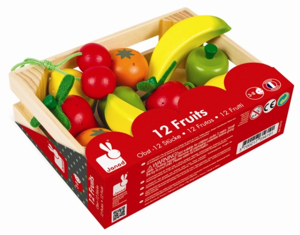 Janod Cagette de 12 Fruits