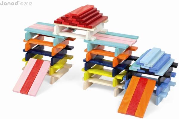 Janod Jeu de Construction Kubix - 100 plaquettes