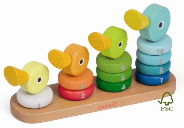 Janod Jouet Empilable Duck Family