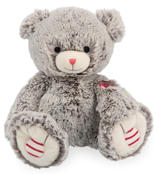 Kaloo Peluche Musicale Ours Maé Gris Prestige Rouge