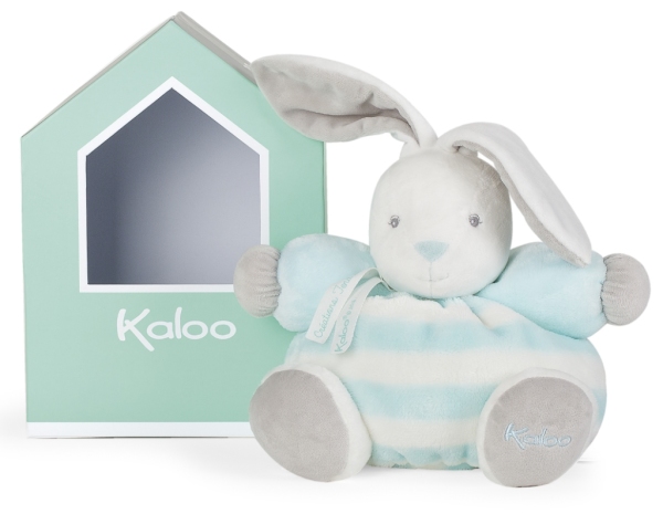 Kaloo Peluche Lapin Patapouf Aqua et Crème Bébé Pastel - 25 cm