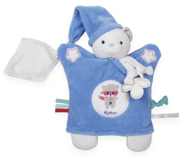 Kaloo Doudou Marionnette Ourson Bleu Imagine