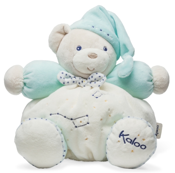 Kaloo Peluche Patapouf Ours Turquoise Médium Petite Etoile