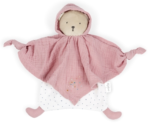 Kaloo Doudou Ourson Rose Coton Bio Petits Pas