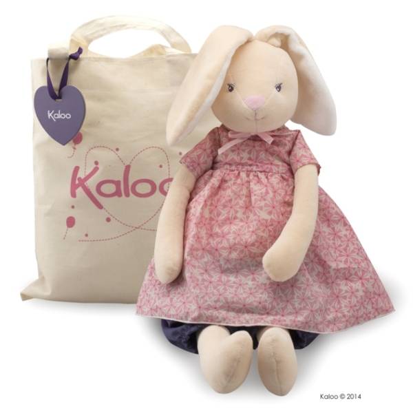 Kaloo Peluche Maxi Poupée Lapin Petite Rose - 55 cm