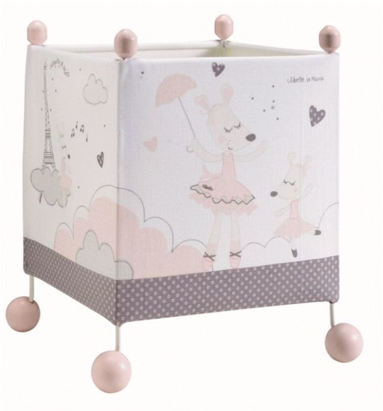 Sauthon Lampe de Chevet Carré Lilibelle
