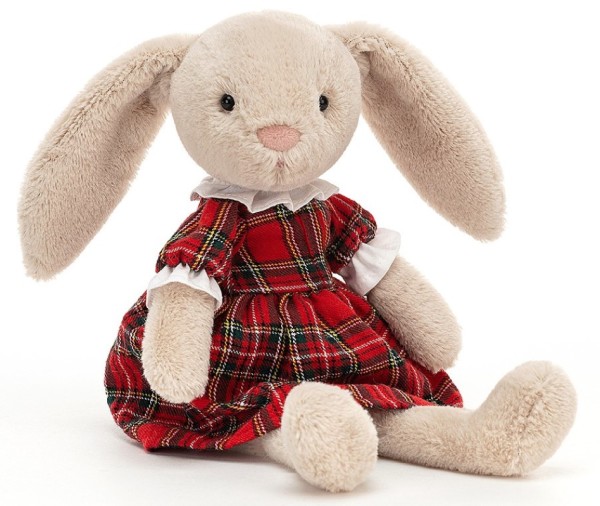 Jellycat Peluche Lapin Lottie Tartan - 27 cm