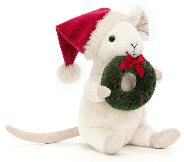 Jellycat Peluche Souris Couronne de noël