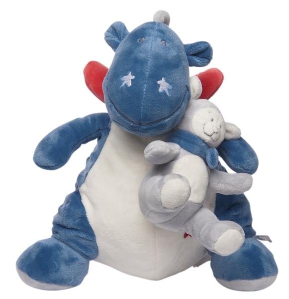 Noukies Peluche Musicale Dragon Victor et Mouton Guss