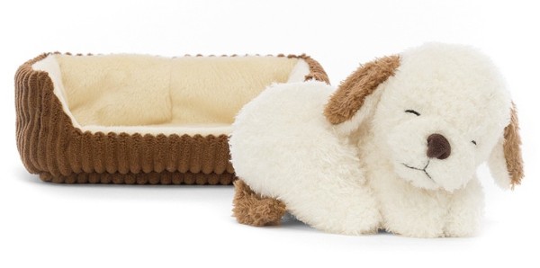 Jellycat Peluche Chien et son panier Napping Nipper