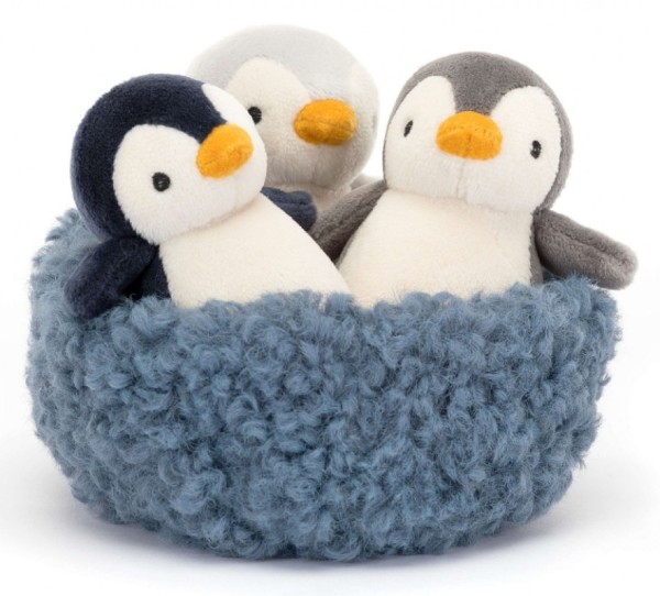 Jellycat Peluche Pingouins dans son nid