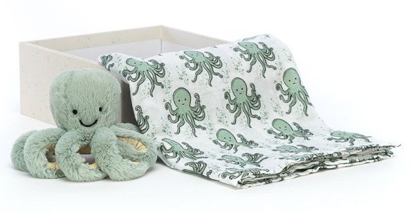 Jellycat Coffret Lange ET Peluche Poulpe Odyssey