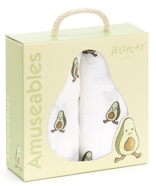 Jellycat Coffret 2 Langes Avocat Amuseables Jellycat Coffret 2 Langes Avocat Amuseables
