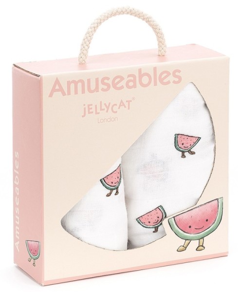 Jellycat Coffret 2 Langes Pastèque Amuseables