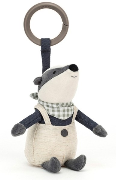 Jellycat Peluche Hochet Blaireau Little Rambler