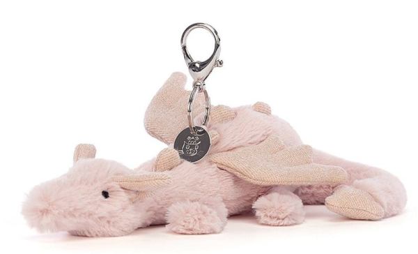 Jellycat Porte Clé Dragon Rose